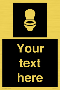 Custom information: black panel wc toilet